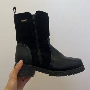 Black Ankle Boots with Side Zipper